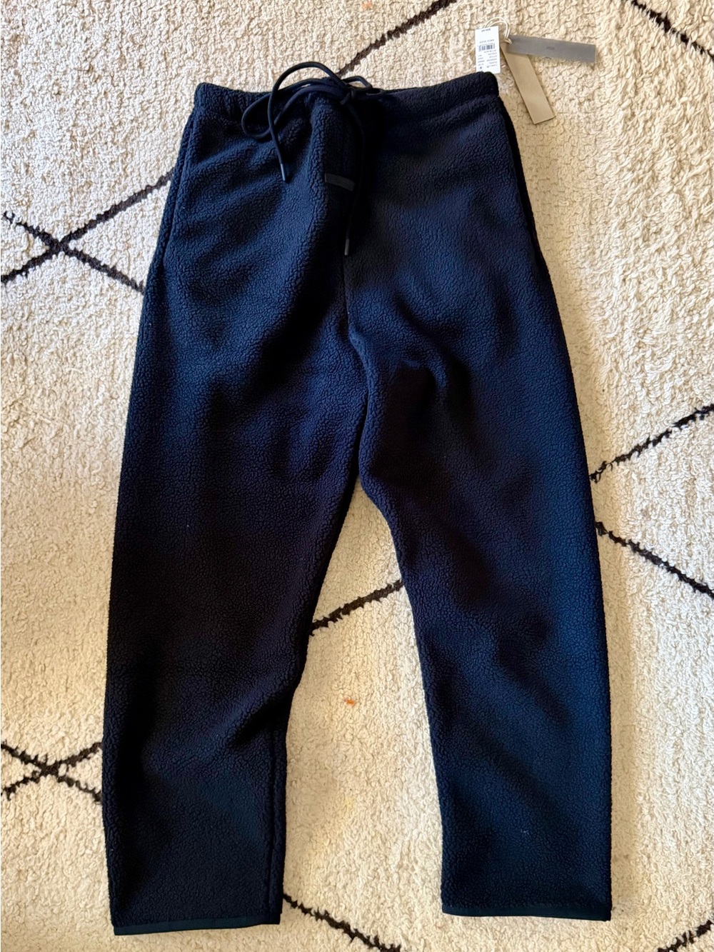 Fear of God Essentials Polar Fleece Sweatpants Drawstring “Jet Black” M
